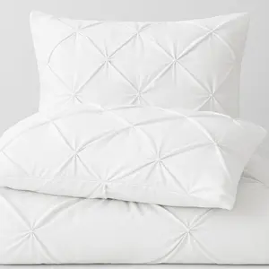 Pinch Pleated Standard Pillow Shams Set Of 2 White 600 Thread Count Super Soft White Pinch Pillow Shams Standard 20" x 26" Size  Egyptian  Decorative Pinch Pleated Bed Pillow Covers Set of 2