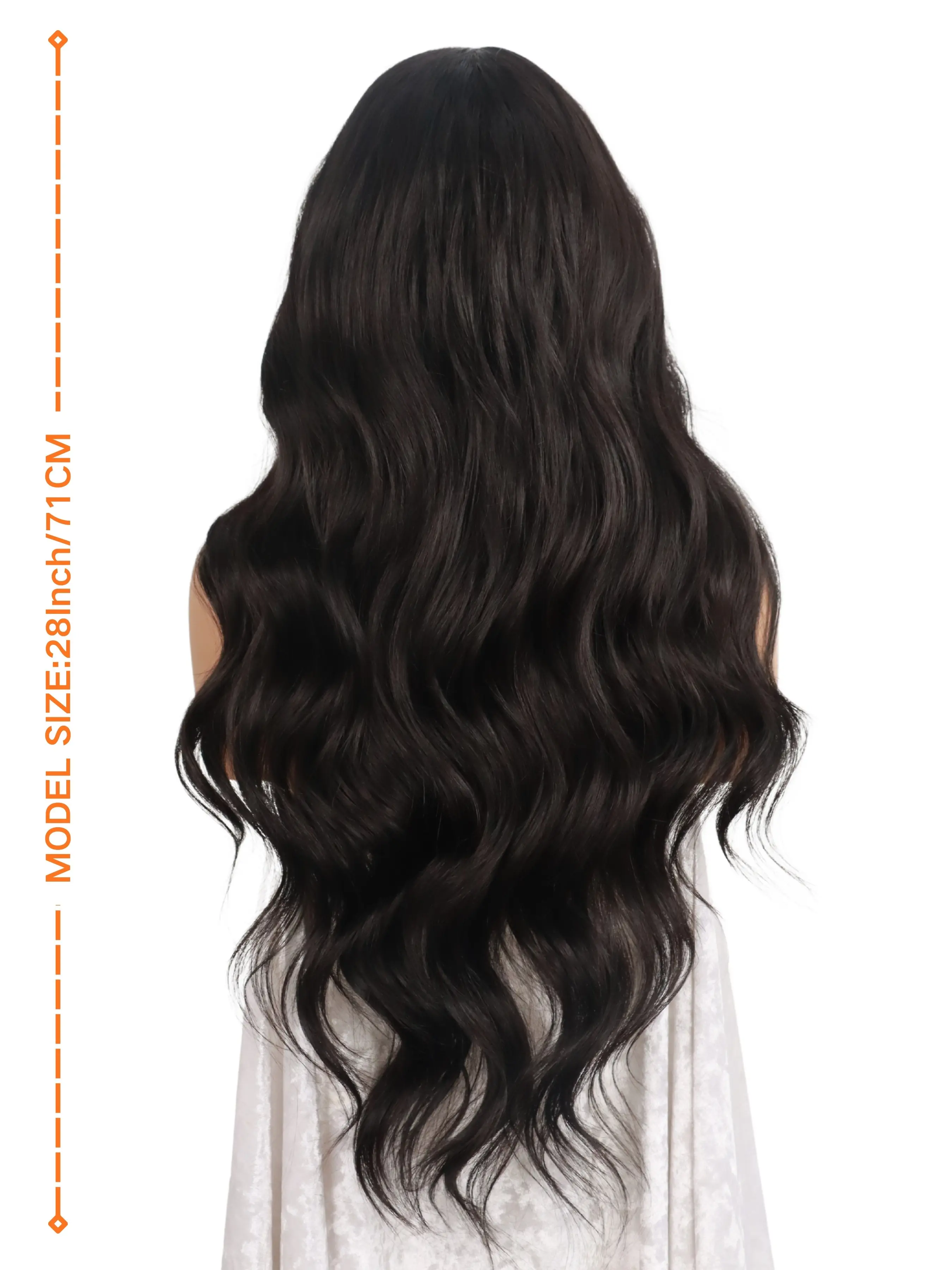 Black 13x4 Lace Front Wig Body Wave Synthetic Wig Free Part 