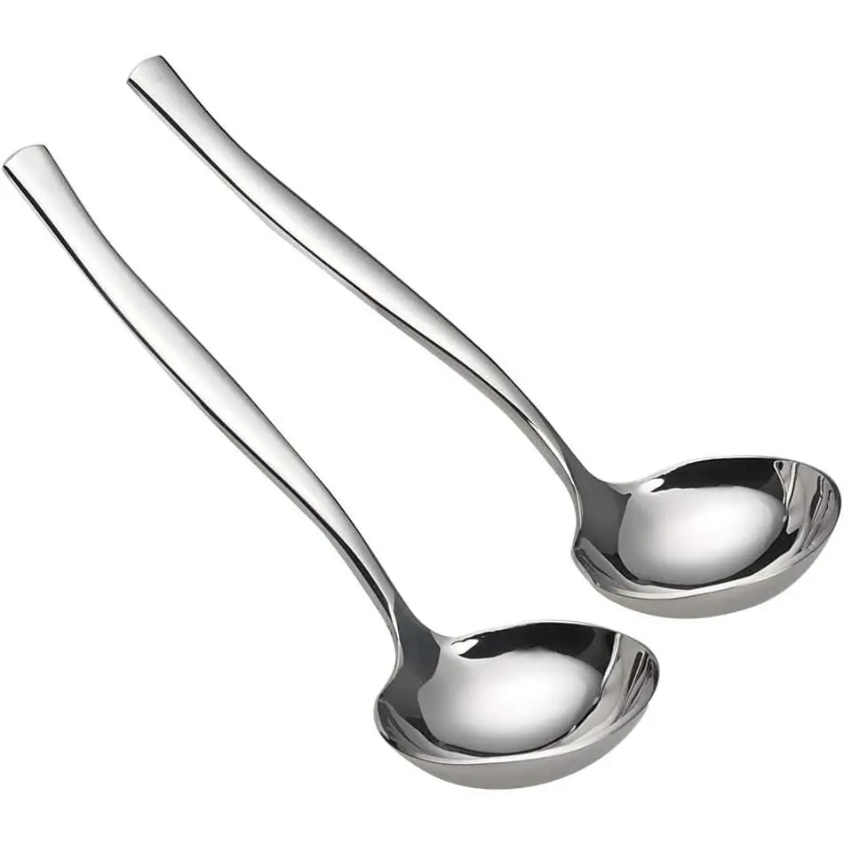 2-Piece Stainless Steel Gravy Spoon Gravy Spoon Soup Spoon Small Soup Spoon