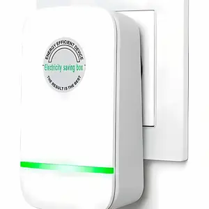 High-efficiency plug-in power saver device, smart energy-saving box with intelligent voltage regulation and surge protection, easy-to-use electricity optimizer for home appliances, office equipment, commercial kitchens, restaurants, and small factories