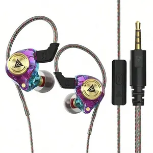 Tangle-Free Wired In-Ear Headphones With Subwoofer & Mic, High-Fidelity Noise Proof Earbuds For Music & Gaming, Durable 120cm Cable, Vivid Color, Spring Easter Gift
