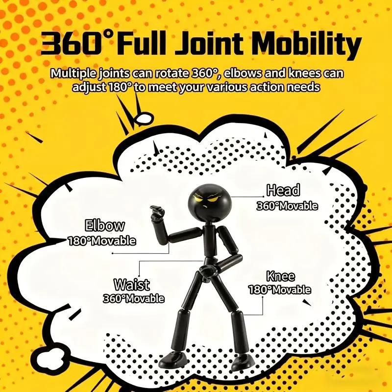 Versatile figure with a doll-like design; can be freely assembled and moved, features cute expressions, highly flexible joints, manual assembly allows it to serve as a model figurine and includes an accessory pack (color random).