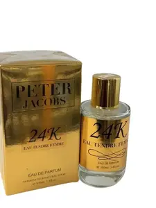 Peter Jacobs 24K EAU TENDRE Femme Eau de Parfum 100ml Regular Edition Spray for Women Top Notes Grapefruit Quince Heart Notes Jasmine Hyacinth Base Notes White Musk Iris Cedar