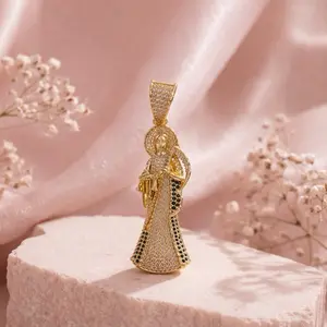 Religious Pendant Charm Gold Tone Stainless Steel (No Chain