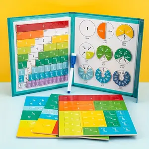 Interactive Stem Learning Tool Magnetic Fraction Tiles Division Board Educational Math Counting Game for Kids Teaching Aids Table Math Games
