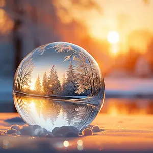 Optical Glass Reflective Sphere, K9 Crystalball, Decorative Photography Accessory, Clear Juggling Ball, No Stand Included, Garden Accessories