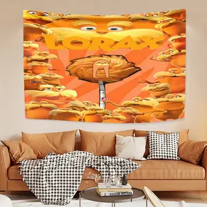 THE LORAX inspires peach velvet tapestry, which is suitable for the wall decoration of the study window leisure area. It is a good choice for creating a study on San Juan Festival and is suitable for sending friends during the festival