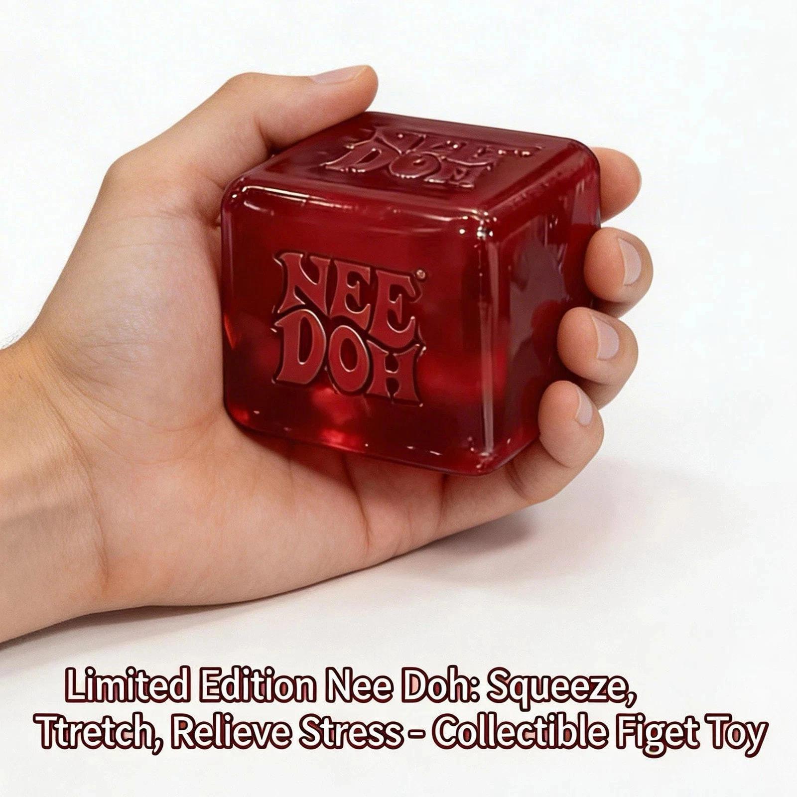 A Taste of Calm, Inspired by Dr Pepper. The 2026 Needoh Nice Cube Water Drop in iconic red is a must-have for collectors and fidget fans alike. Soft, stylish, and endlessly squeezable.