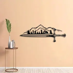 Journey to Middle-Earth Metal Wall Art Decor, Hobbit-Themed Magical Home Decoration, Unique Gift for Lord Fans & Collectors, Durable Iron Material, Ornaments, Lord of the Rings Decor, Christmas