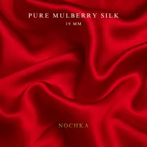 Deep Red 100% Pure Mulberry Silk Fabric 19mm Cut-to-Size Silk Fabric
