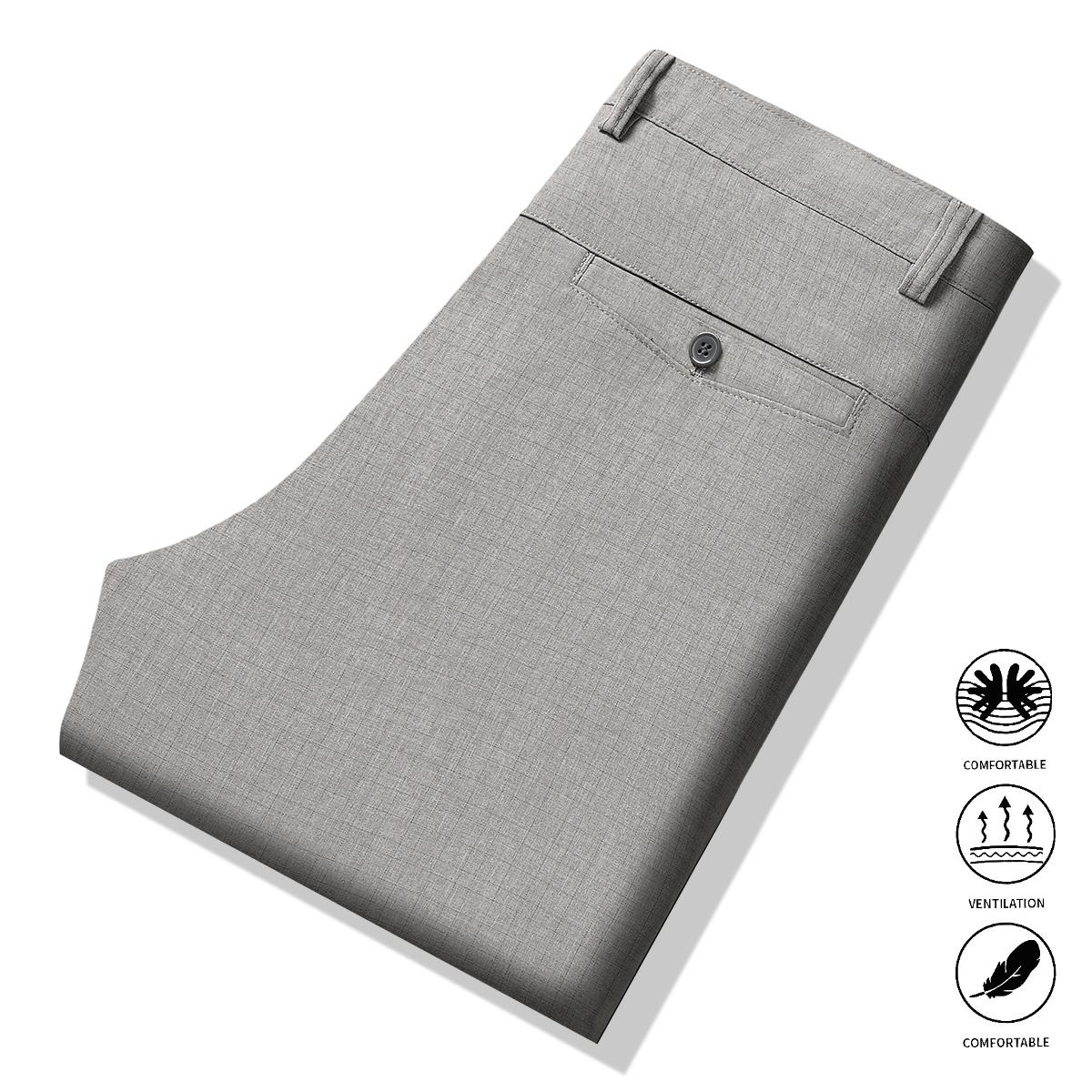 2-pack men’s casual pants, solid color, suitable for office and everyday wear; men’s dress pants, men’s long pants, men’s trousers, business pants