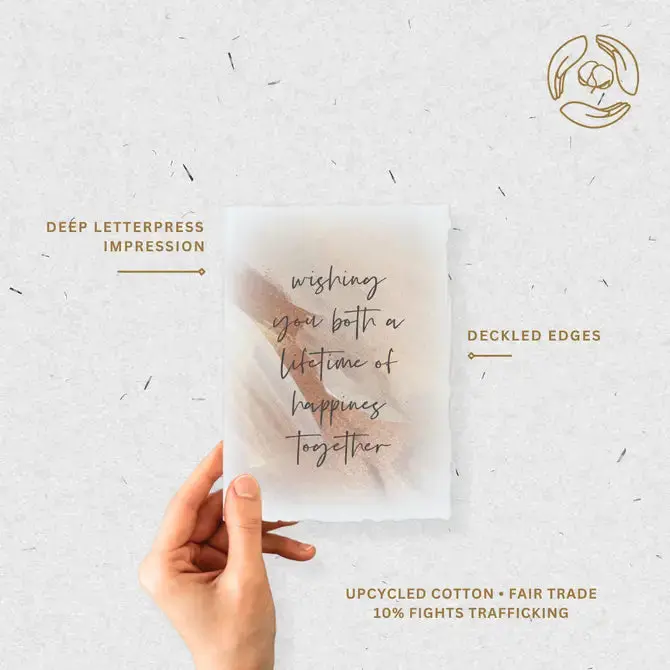 A Lifetime of Happiness | Wedding Engagement Card