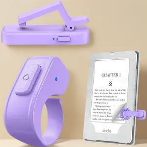 Purple Page Turner Remote for Kindle, iPhone, iPad, Android Tablets & E-Readers, Clicker for Camera Video Record, Shutter Selfie & Page Control