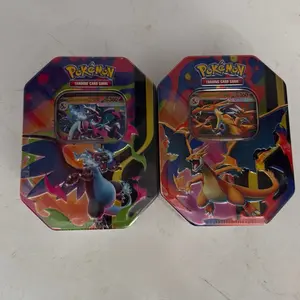 (Lot of 2 )Pokemon Mega Charizard EX X and Y Factory Sealed Tin Box Bundle