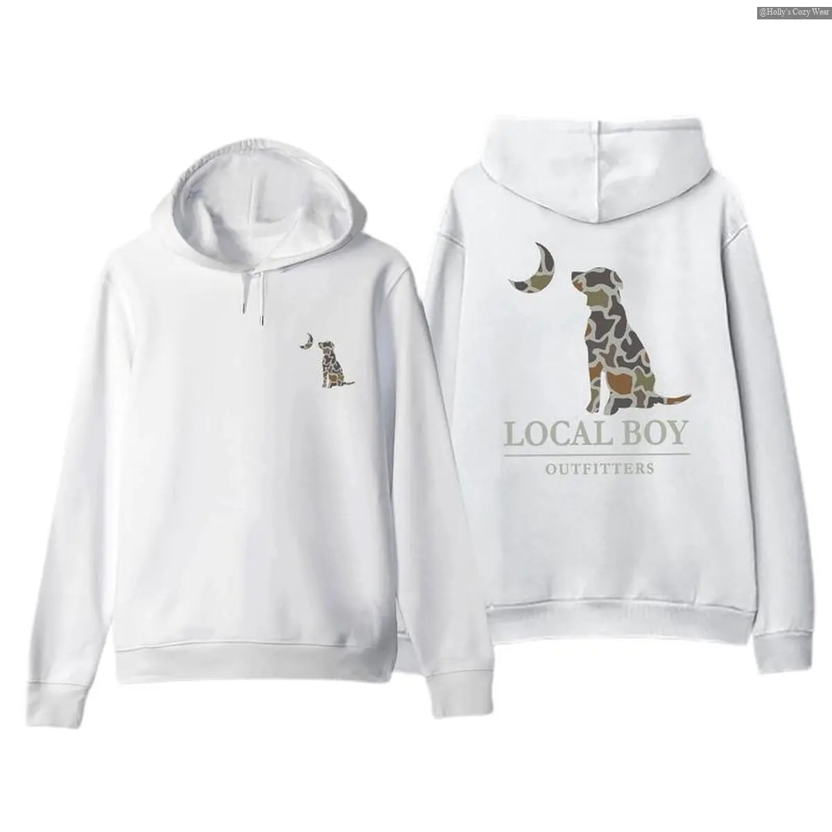 Local Boy Dog Camo 2-Sides Hoodie, Retro Camo Hoodie For Men And Women Future is Bright