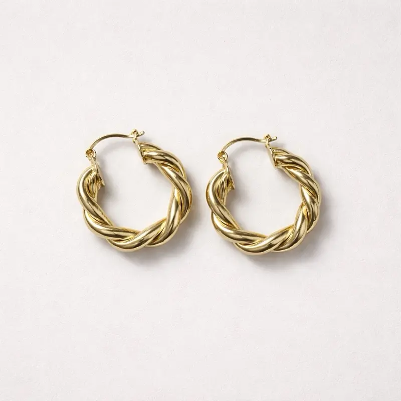 Small Braided Hoops Small Braided Hoops