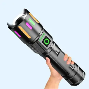 350000000 LM Super Bright LED Tactical Flashlight Rechargeable LED Work Light