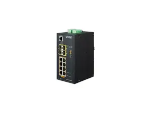 Planet IGS-5225-8P4S Industrial L2+ 8-Port 10/100/1000T 802.3at PoE + 4-Port 100/1000X SFP Managed Ethernet Switch (-40 - 75 degrees C)
