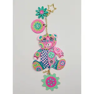 Handpainted GEAR BEAR Hope Girls Backpack Charm