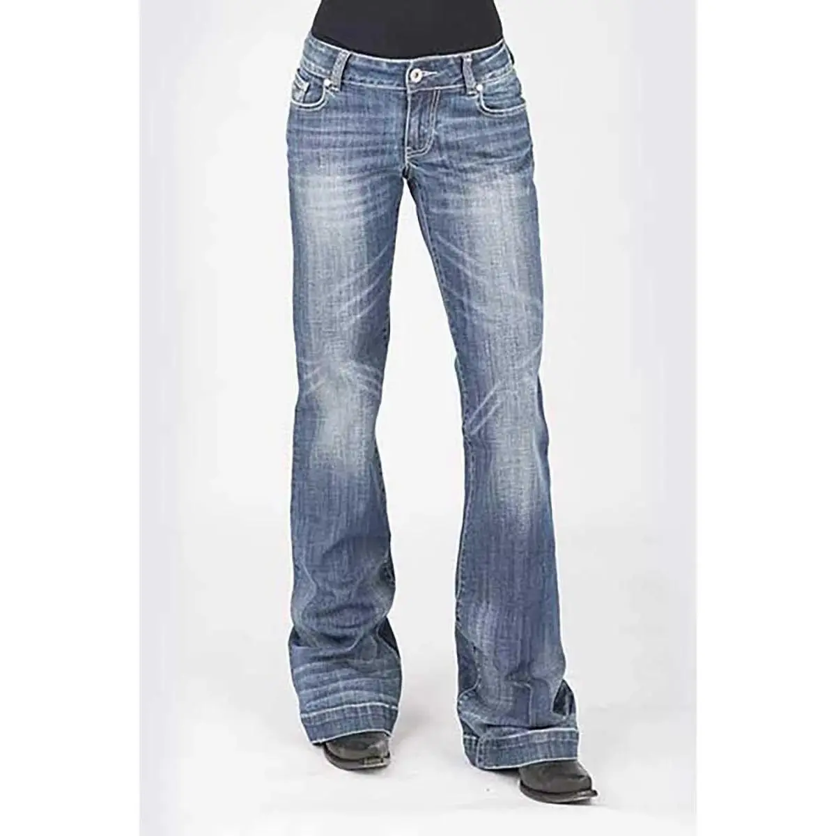 Stetson 214 Trouser Fit Bleached w/ X Pocket- Women's Jeans