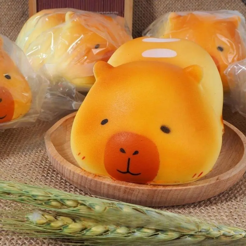 Squishy Capybara Bread Squeeze Toy Soft Cute Cartoon Capibara Fidgets Toys Anti Stress Slow Rebound Squishy Toy for Friend Gifts