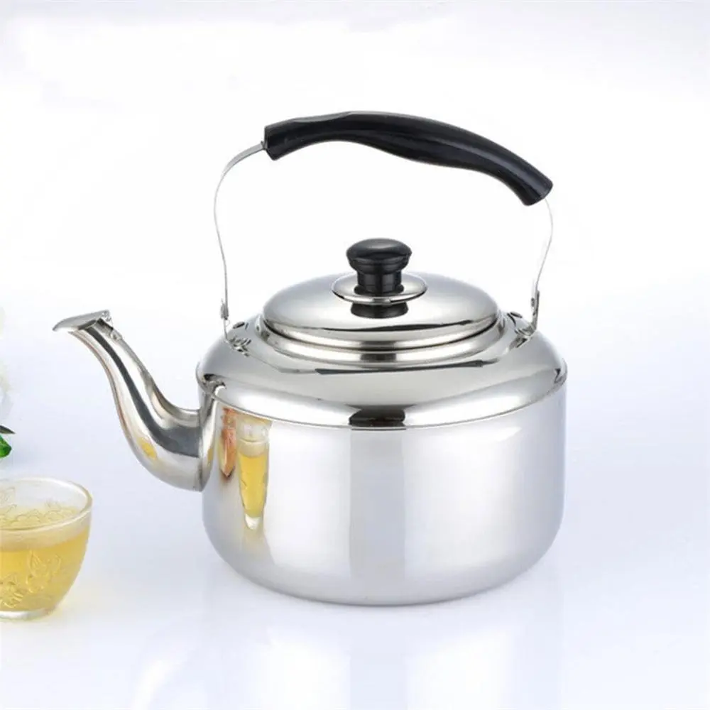 1pc, Alipis Whistling Tea Kettle, Travel Tea Kettle, Tea Kettle For Stove Top, 5L Stainless Steel Stove Top Teakettle, Fast Boiling Teapot, Mirror Polished Heat Water Pot, Camping Portable Coffee Kettle, Stovetop Whistling Tea Kettles, Kitchenware