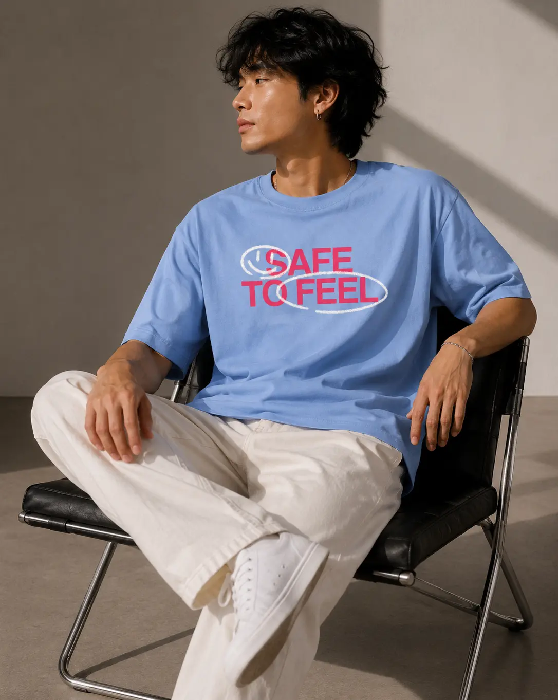 gac nation Unisex Heavyweight Graphic Streetwear Feel Tee    - Sky Blue