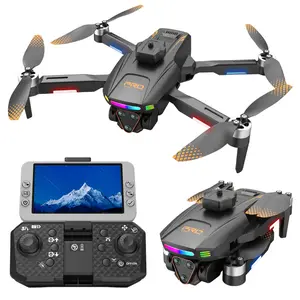 LF666PRO Drone with 4.5 inch independent dispaly  LCD Screen, Dual Camera & 50x Zoom | Optical Flow, Smart Obstacle Avoidance & Gesture Photo | RC Quadcopter for Beginners, Birthday Gift