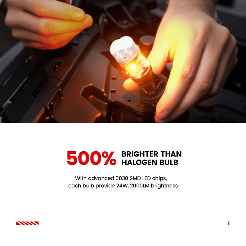 Lasfit (CK Socket) 7443 7444 LED Turn Signal Bulbs CanBus-Ready Switchback CK Socket | T3 Series,2 PCS