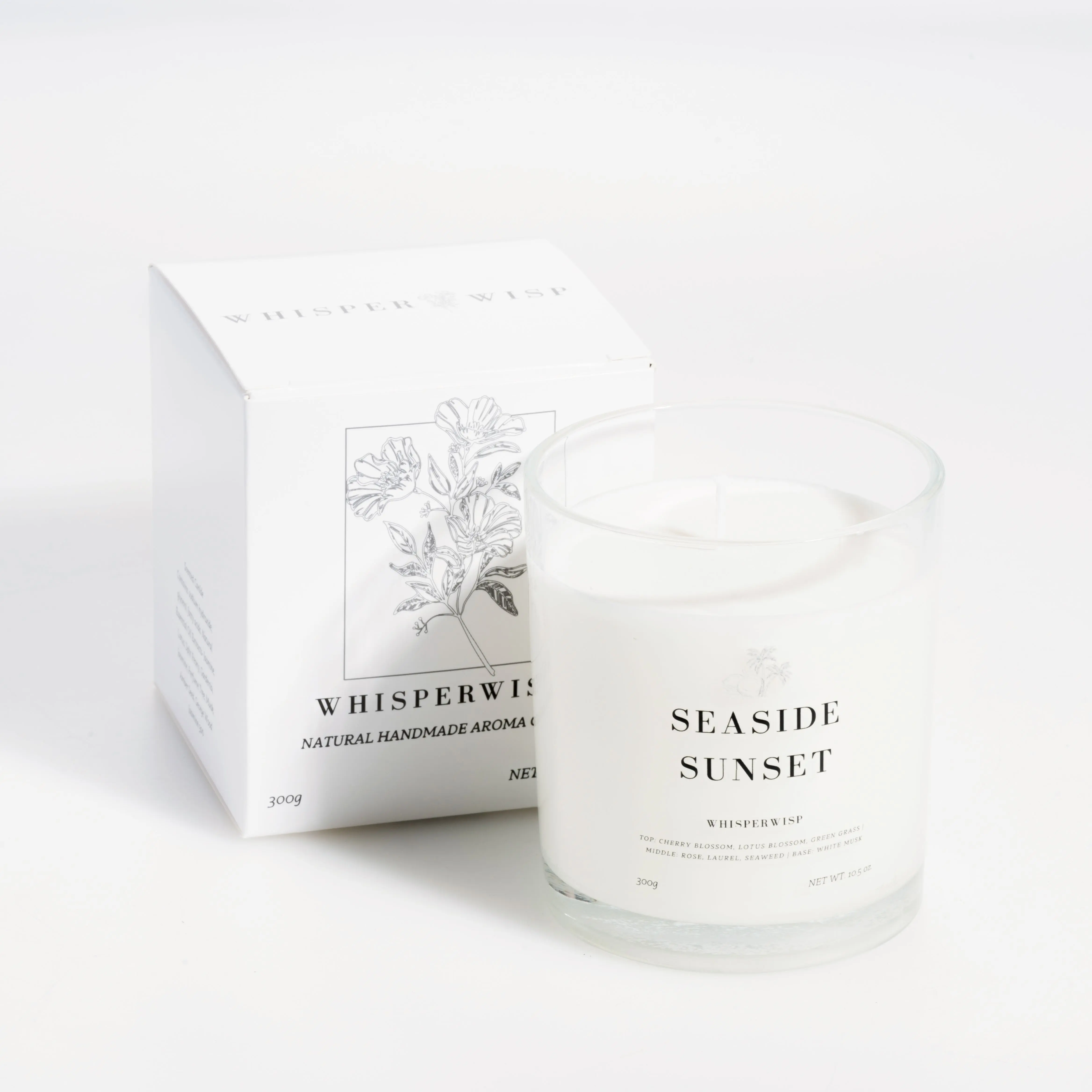 WHISPERWISP | Seaside Sunset - 10.6oz Scented Candles Flavours Soy Candle