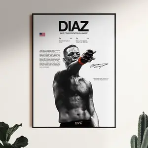 (No Frame) Nate Diaz Printable Poster, UFC Lightweight Wall Art, MMA Gym Decor