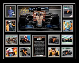 DANIEL RICCIARDO F1 2021 MCLAREN SIGNED LIMITED EDITION POSTER PRINT UNFRAMED MEMORABILIA