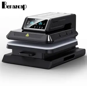 Benazcap Auto Heat Press Machine Professional Sublimation Machine 15" X 15" Rapid Heating & Even Heat Distribution, Perfect for Shirt Printing,Cap,Multifunction