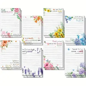 Christian Quotes & Inspirational Bible Verse Floral Sticky Notes