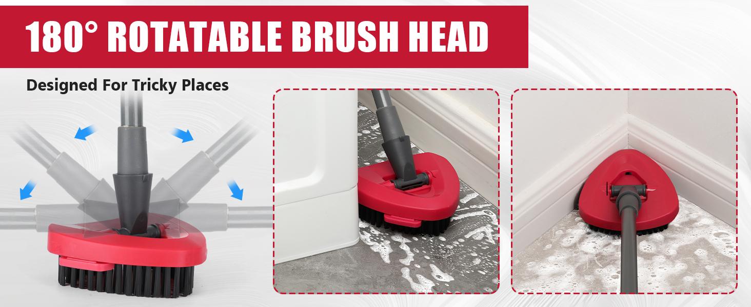 Scrub Brush Head for O-Cedar EasyWring 1-Tank System 2-Tanks RinsClean System Scrubber Spin Mop Refill Scrub Brush for Shower Ocedar Mopping brush