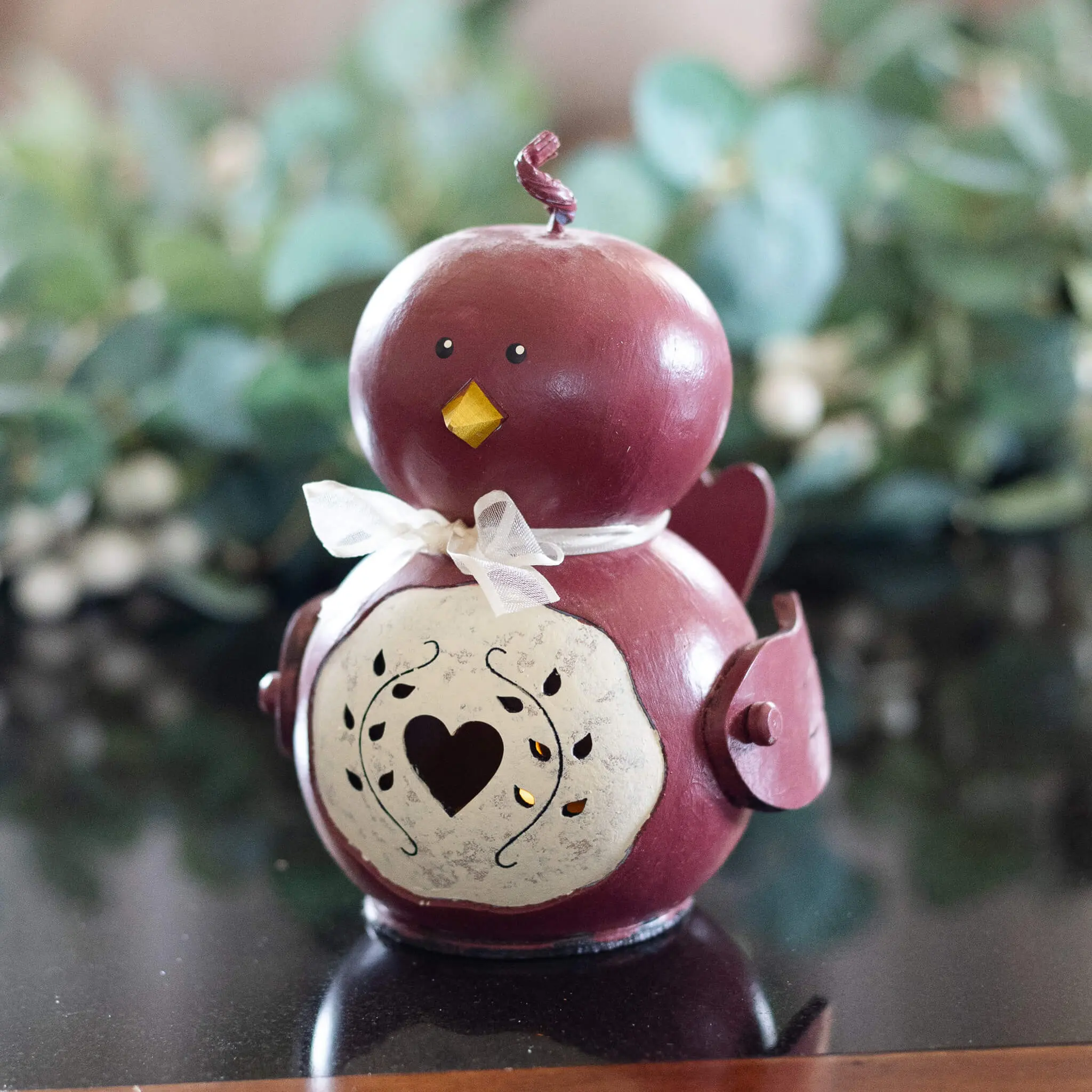 Hand-Crafted Mother's Day Gourd - Red Bird
