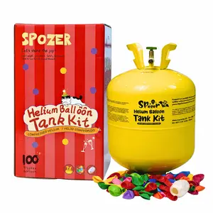 Spozer 13/ 22L Helium Tank Pump Kit, Free 50/ 100 Balloons Party Supplies Anniversary
