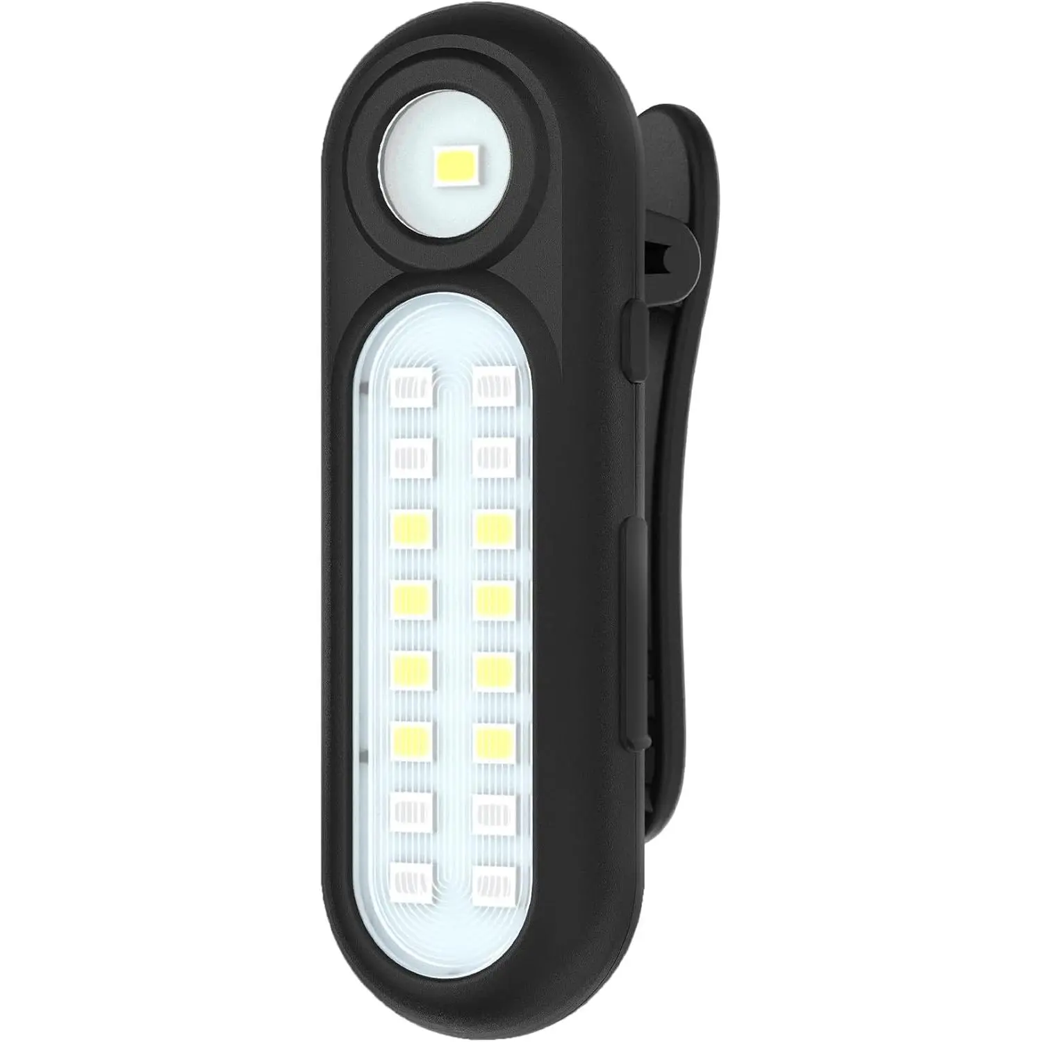 Clip On Flashlight, Rechargeable Running Lights for Runners Portable Hands Free Flashlight for Walking Dog, Safety Light for Walking at Night, LED Work Light Warning Flashing Camping(1Pcs)
