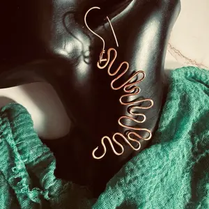 Handmade Pure Copper Wire Earrings Handmade Pure Copper Wire Earrings