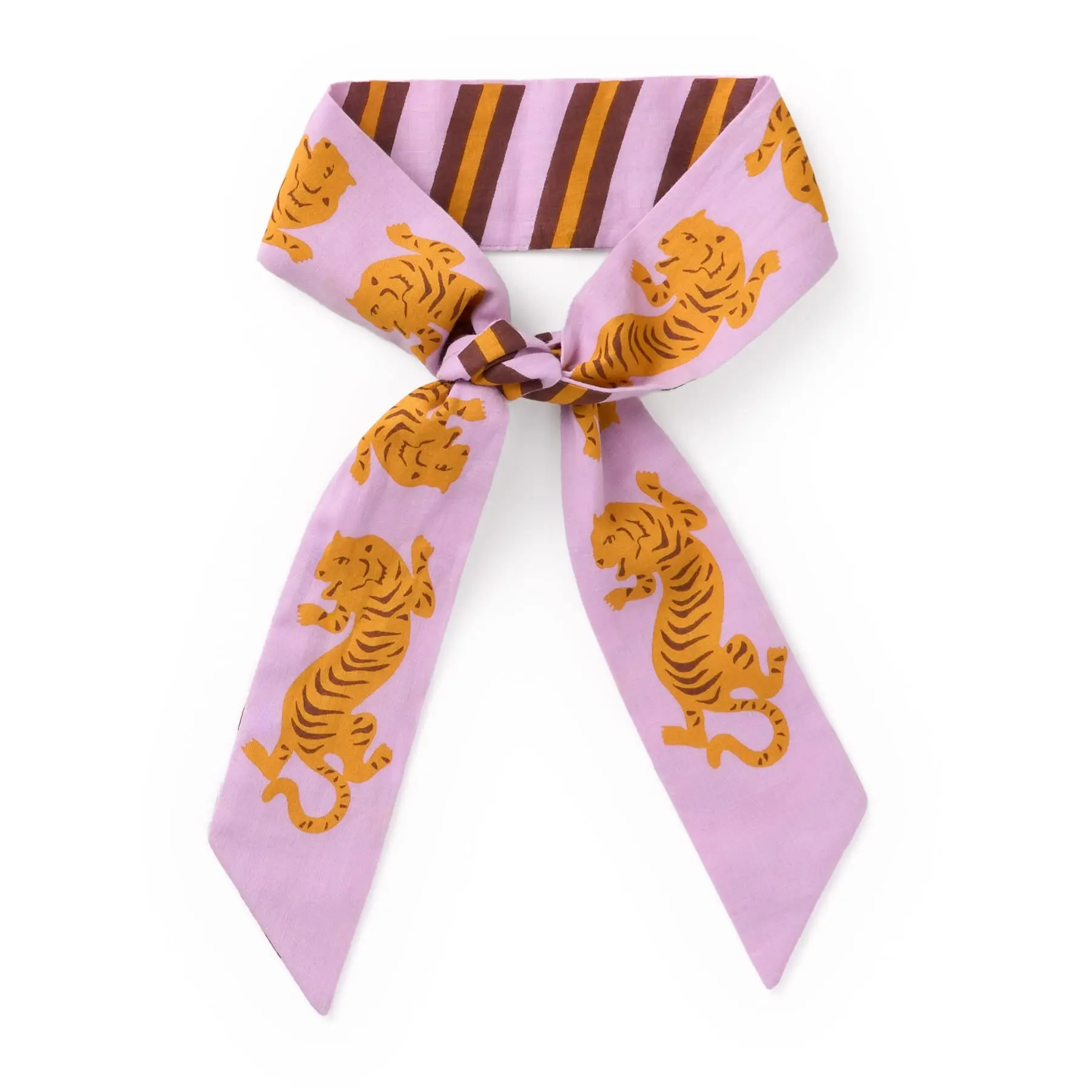 Camile Twilly Scarf Tiger Print Camile Twilly Scarf Tiger Print