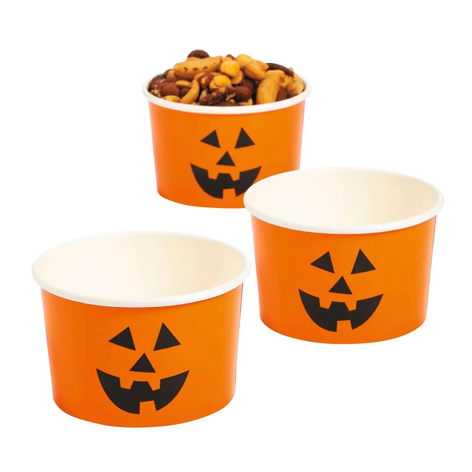 Jack-O'-Lantern Paper Snack Cups, Party Supplies, 25 Pieces