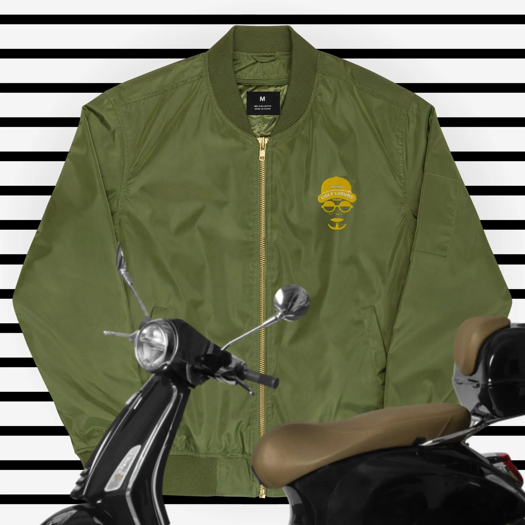 UGLY LUXURY BRAND Premium recycled bomber jacket