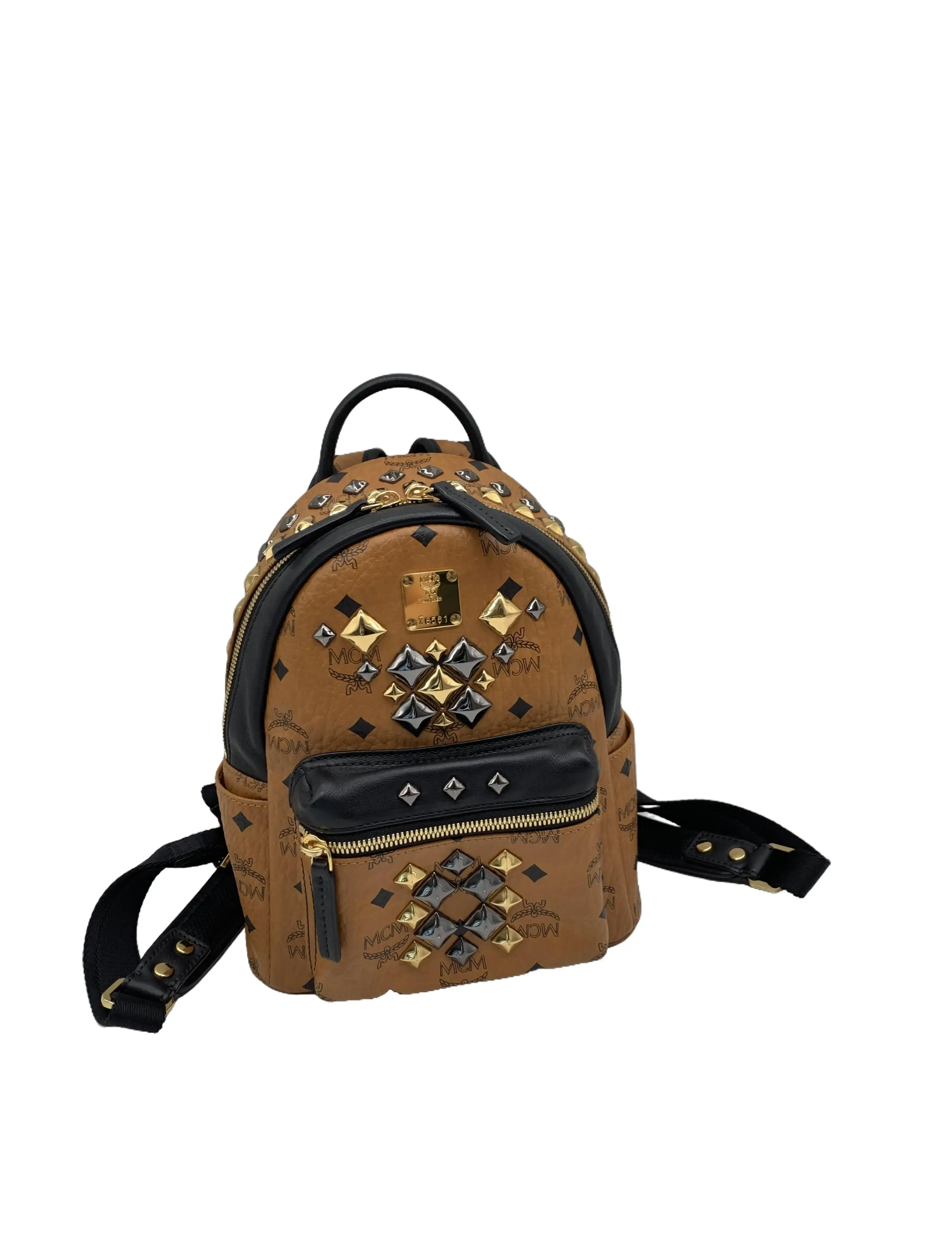Pre-owned MCM Studded Mini Backpack/wj07818006/8006