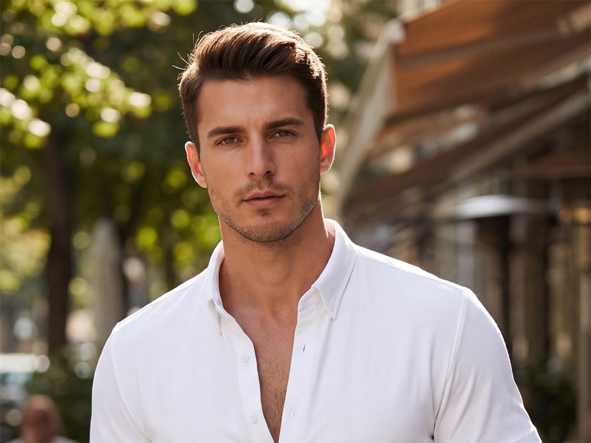 JMIERR Mens Muscle Fit Dress Shirts Casual Button Down Shirt Short Sleeve Wrinkle-Free Shirts