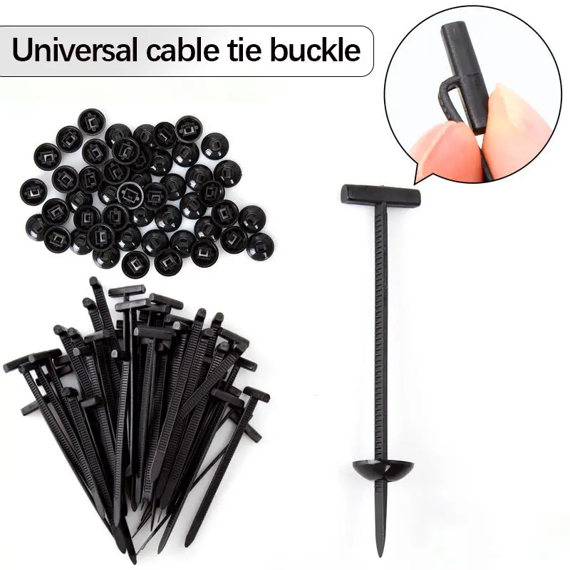 Heavy-duty, self-locking nylon cable ties—suitable for automotive bumpers, trunk liners, and underbody splash guards; ideal for routine and emergency automotive repairs. Durable and versatile, they are also suitable for outdoor securing applications.