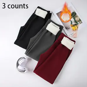 Lume Sport Women's Winter Fleece-Lined Thickened Warm Yoga Leggings 3-Pack Tight-Fitting Sports Pants for Gym Running Autumn Winter Home Outdoor Casual Comfortable Slim Leggings