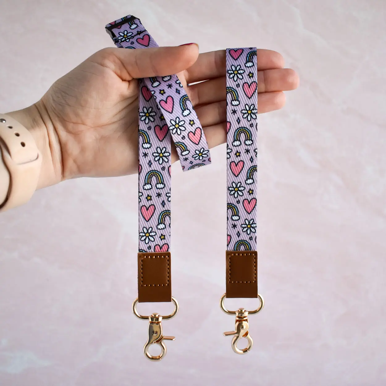 Rainbow Pattern Lanyard and Wristlet