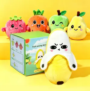 SnugPlay Interactive Music Plush Toy Set – Banana, Strawberry & Carrot Electric Plush Toys(without battery) for Parent-Child Interaction, Couples & Friends Prank Toy, Valentines Day & Easter Party Fun Gift for Kids & Adults