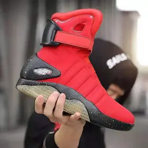 Designer shoes Basketball shoes Men's sneaker Back to the Future High top insulation Velcro shoelaces trainer West Coast hip hop style LED lights