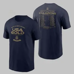 [SALE UP TO 30%] + [FREE SHIP] USA Men's Olympic Hockey Team 2026 Champions Roster T-Shirt